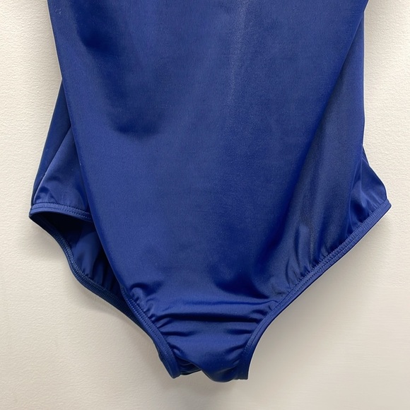 Lands’ End 510136 Tugless Low Leg One Piece Swimsuit Navy 10 - Picture 3 of 16